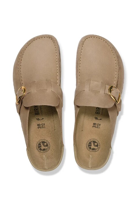 Birkenstock шльопанці мюлі жіночі замшеві Buckley — SS26-KLD03O, бежевий — фото 5