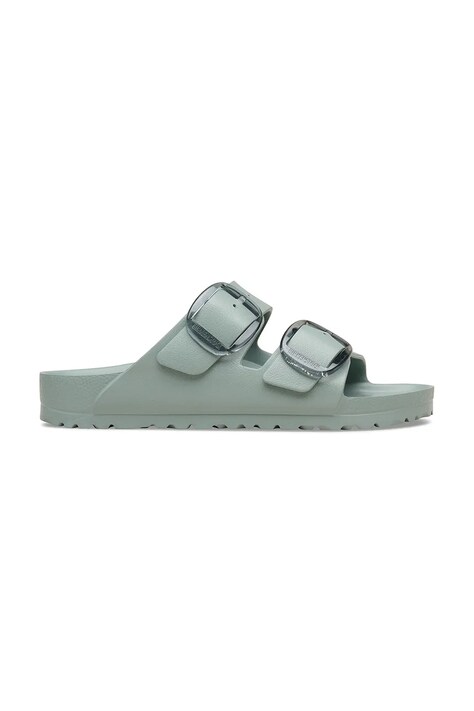 Birkenstock klapki skórzane Arizona EVA Big Buckle damskie kolor zielony 1031301