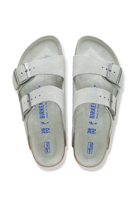 Birkenstock шльопанці жіночі замшеві Arizona — SS26-KLD04P, сірий — фото 5