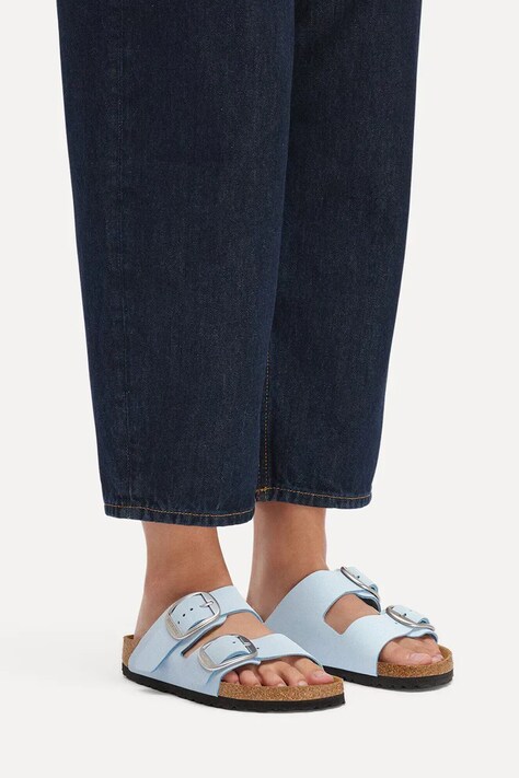 Birkenstock шльопанці жіночі нубукові Arizona Big Buckle — SS26-KLD055, блакитний — фото 6