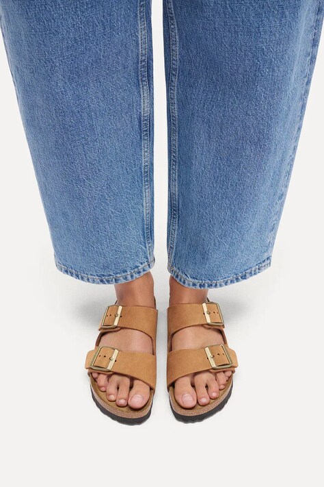 Birkenstock шльопанці жіночі нубукові Arizona — SS26-KLD061, коричневий — фото 6