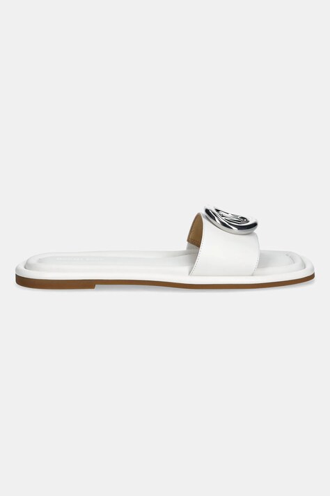 Шкіряні шльопанці MICHAEL Michael Kors Milan Slide — SS26-KLD06C, білий — фото 2