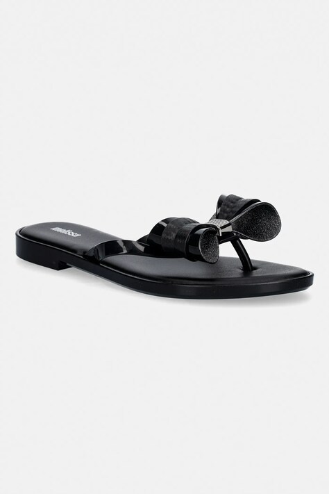 Παντόφλες Melissa MELISSA FLIP FLOP SLIM V AD χρώμα: μαύρο, M 35748 BQ487