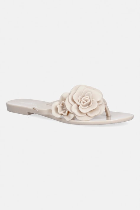 Melissa japonki MELISSA HARMONIC PETALS AD damskie kolor beżowy na płaskim obcasie M 37818 BO914