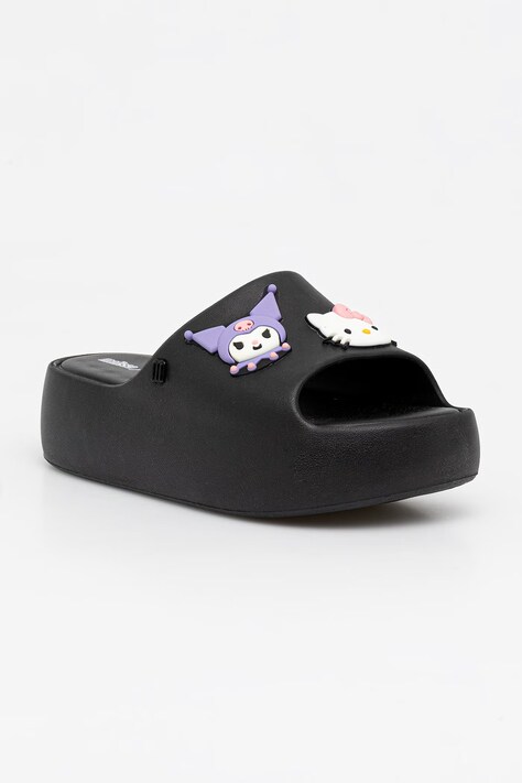 Παντόφλες Melissa MELISSA FREE PLATFORM SLIDE + HELLO χρώμα: μαύρο, M 37874 BS343