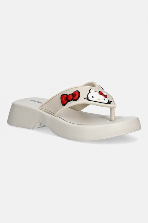 Παντόφλες Melissa MELISSA FLATFORM + HELLO KITTY AND χρώμα: μπεζ, M 37992 BT631