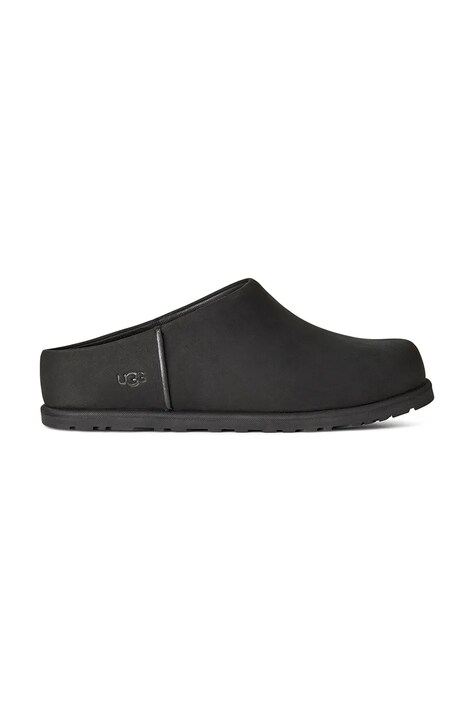 UGG klapki nubukowe W Otzo Clog damskie kolor czarny 1181130.BLK