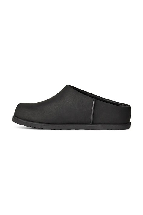 UGG klapki nubukowe W Otzo Clog damskie kolor czarny 1181130.BLK
