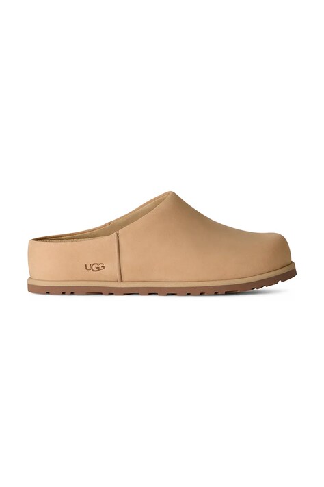 UGG klapki nubukowe W Otzo Clog damskie kolor beżowy 1181130.MDSD