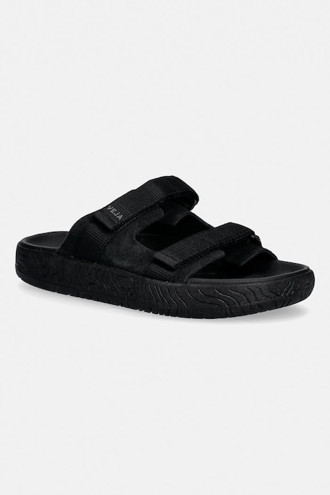 Veja klapki ARPOADOR SUEDE damskie kolor czarny na platformie AP3221036A