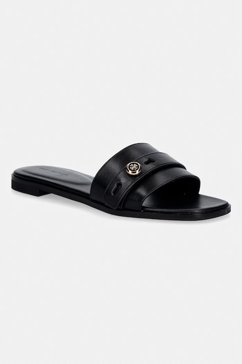 Tory Burch klapki skórzane Romy Slide damskie kolor czarny 181993-006