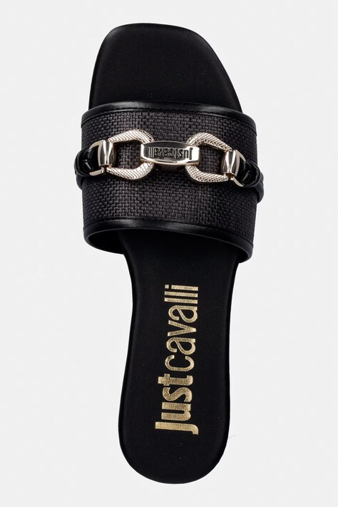Шльопанці Just Cavalli — SS26-KLD0IZ, чорний — фото 4