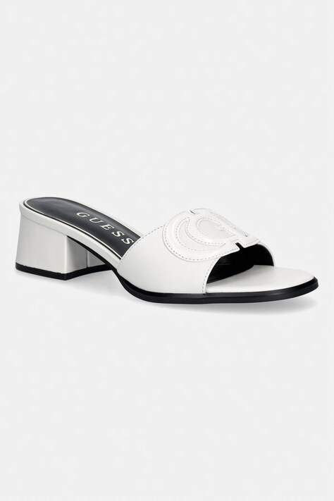 Guess klapki damskie skórzane CERINNA beżowe FLJCNN LEP03