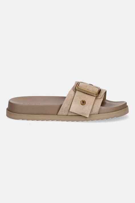 Шкіряні шльопанці AllSaints Ellie Western Sandal — SS26-KLD0N0, бежевий — фото 2