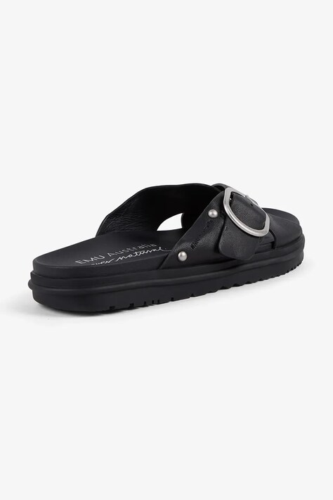 Emu Australia шльопанці на пласкому підборі жіночі шкіряні Ebony — фото 3