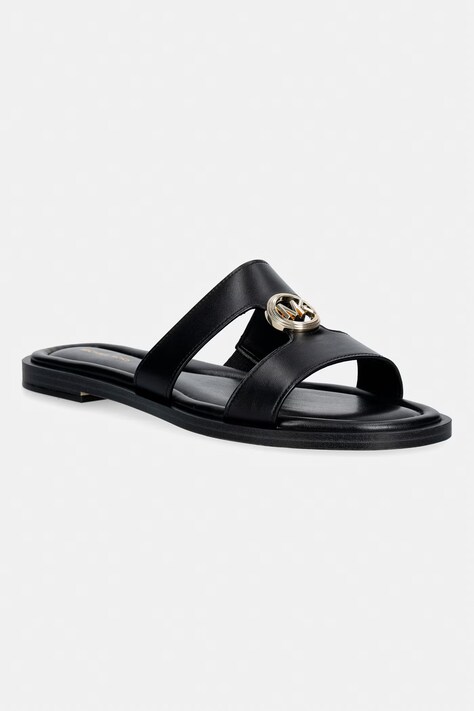 MICHAEL Michael Kors Σαγιονάρες Γυναικείες Δερμάτινες Erin Flat Sandal μαύρες 40S6ERFS2L.001
