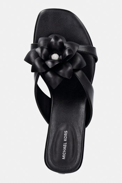 MICHAEL Michael Kors в'єтнамки жіночі шкіряні Jacie Kitten Sandal — SS26-KLD0UT, чорний — фото 4