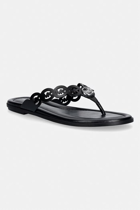 MICHAEL Michael Kors japonki damskie skórzane Janie Thong Sandal czarne 40S6JNFS1L.001