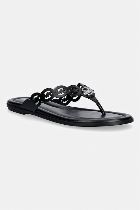 MICHAEL Michael Kors japonki damskie skórzane Janie Thong Sandal czarne 40S6JNFS1L.001