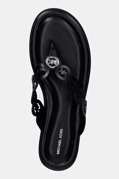 MICHAEL Michael Kors в'єтнамки жіночі шкіряні Janie Thong Sandal — SS26-KLD0UU, чорний — фото 4