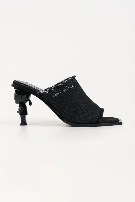 Karl Lagerfeld klapki mules damskie Karl Nft Heel czarne KL39106D