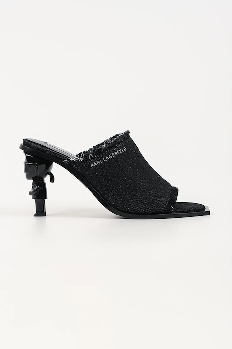 Karl Lagerfeld klapki mules damskie Karl Nft Heel czarne KL39106D