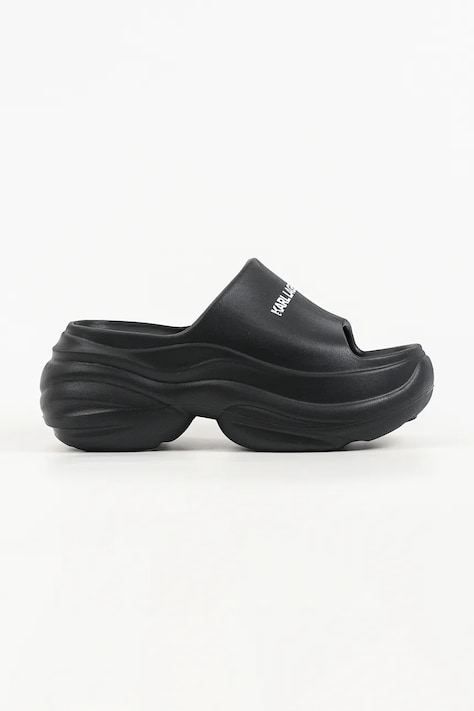 Karl Lagerfeld klapki na platformie damskie Kontour Slide czarne KL88900A