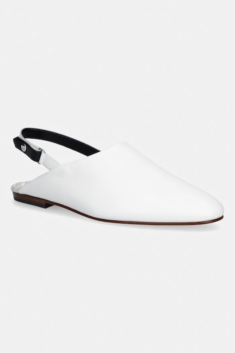 Kenzo Μπαλαρίνες Δέρμα Mule λευκές FF62MU190L50.01