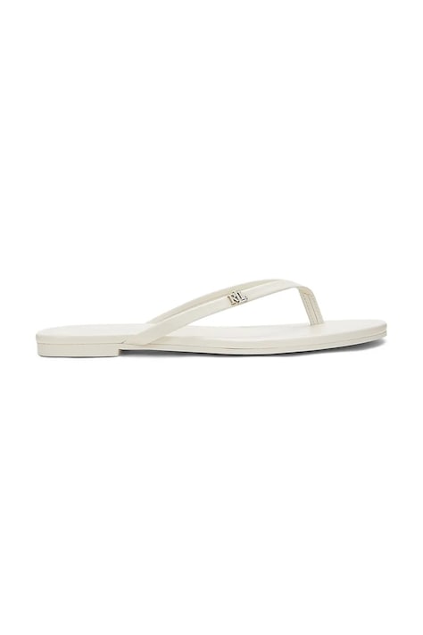 Lauren Ralph Lauren japonki damskie skórzane Raquel beżowe 802953931009