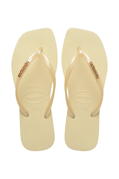 Havaianas japonke ženske SLIM SQUARE LOGO METALLIC rumene 4148257.9256