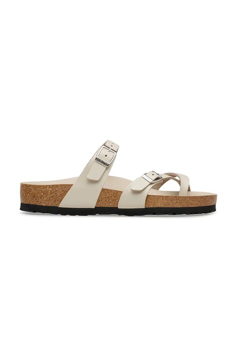 Birkenstock Mayari klapki damskie skórzane beżowe 1031462