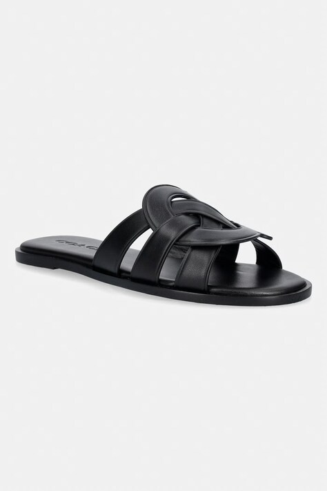 Coach natikače za žene od kože Lena Leather Slide Sandal crne CDE78