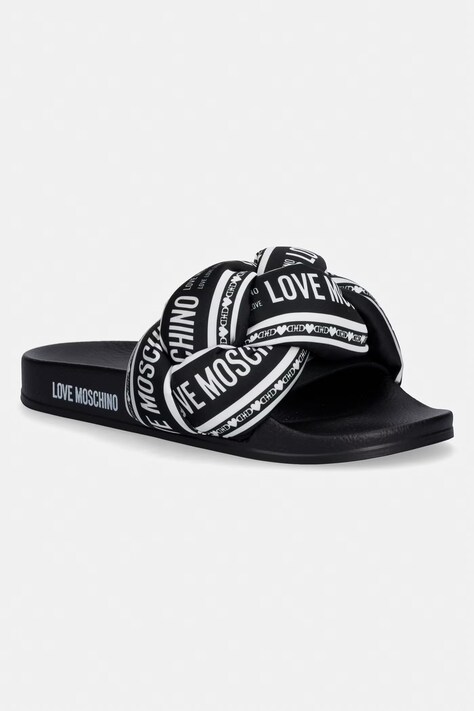 Love Moschino klapki damskie czarne JA28312G0OIW300A