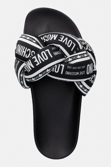 Love Moschino шльопанці жіночі — SS26-KLD1AC, чорний — фото 4