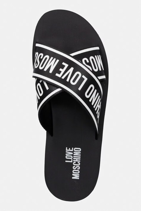 Love Moschino шльопанці жіночі — SS26-KLD1AF, чорний — фото 4