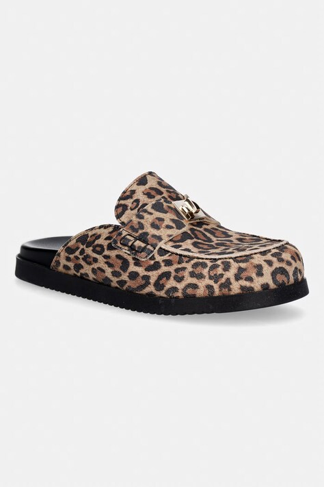 Steve Madden klapki z zakrytymi palcami damskie nubukowe Megg brązowe 11005393