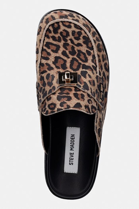 Steve Madden шльопанці із закритими пальцями жіночі нубукові Megg — SS26-KLD1BI, коричневий — фото 4