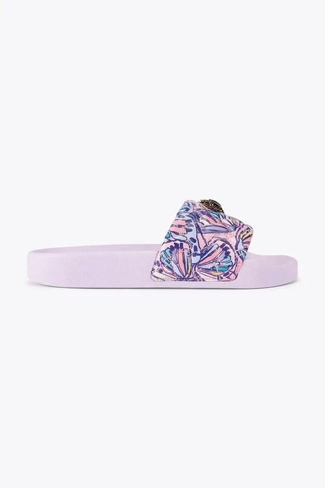 Kurt Geiger London klapki damskie Meena Eagle Lilac fioletowe 7400295999