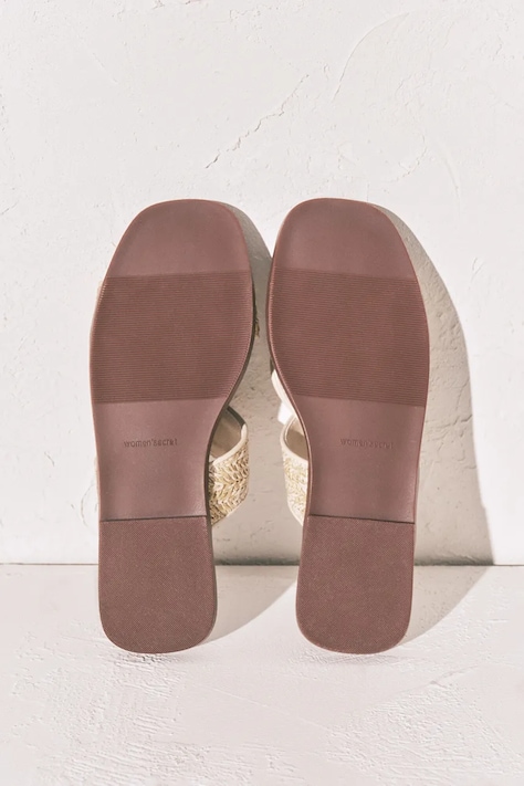 women'secret шльопанці жіночі MMP NATURAL FLAT — SS26-KLDZZ0, бежевий — фото 5