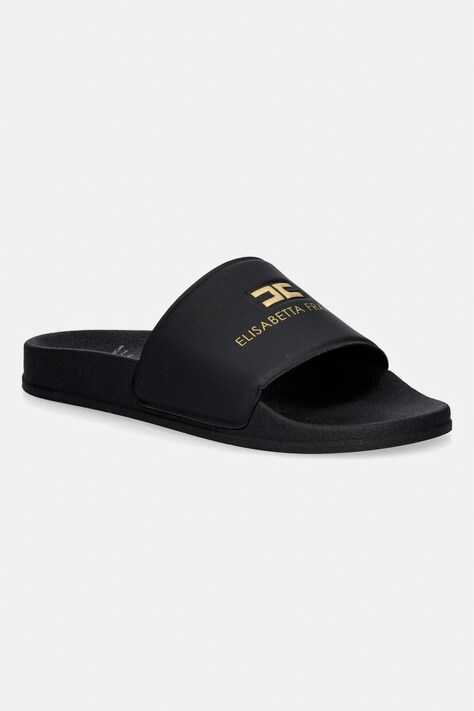 Dětské pantofle Elisabetta Franchi černá barva, F4A0-E0607