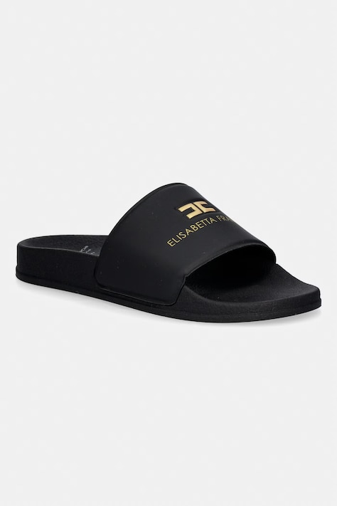 Detské šľapky Elisabetta Franchi čierna farba, F4A0-E0607