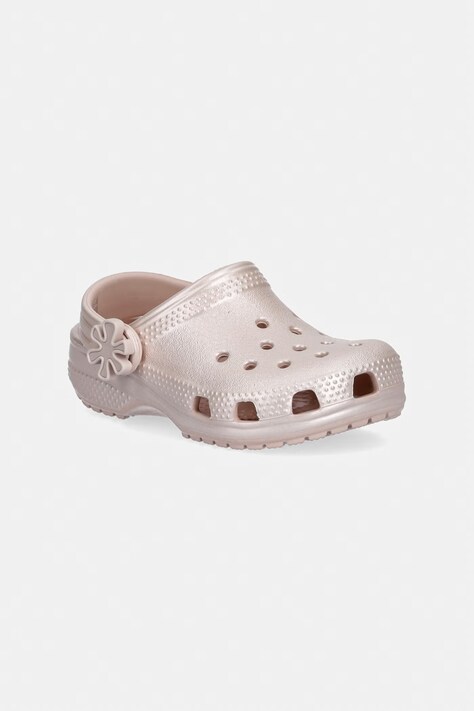 Crocs klapki dziecięce CLASSIC PEARL SHINE CLOG T kolor różowy 212815