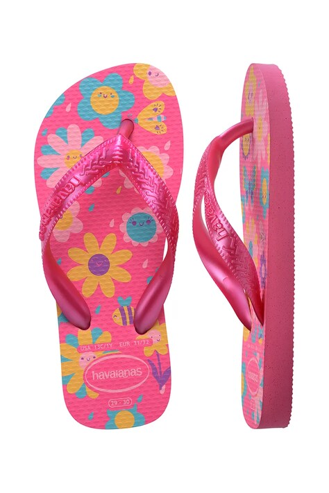 Havaianas klapki dziecięce KIDS FLORES różowe 4000052