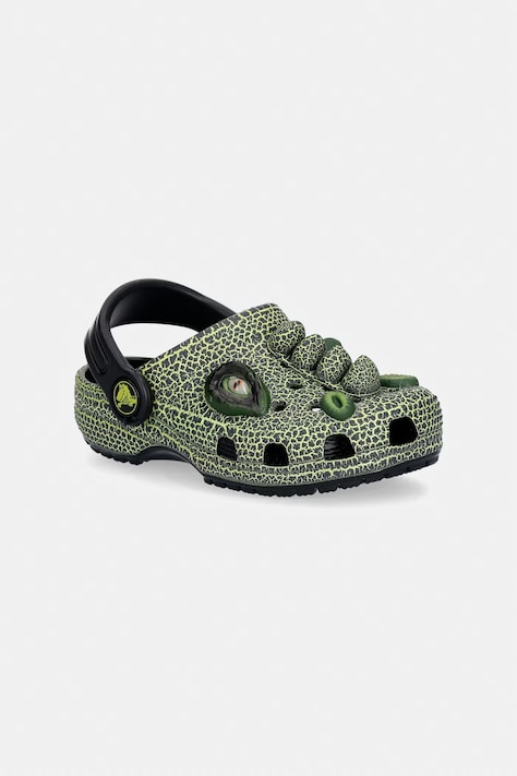 Crocs klapki dziecięce CLASSIC IAM SCARY DINO CLOG T KIDS kolor zielony 211372