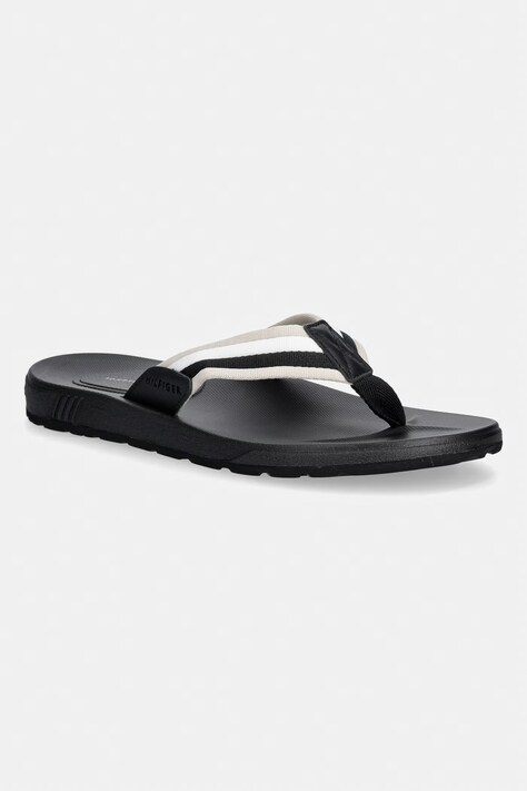 Tommy Hilfiger japonki męskie MOLDED HILFIGER RWB BEACH SANDAL czarne FM0FM05803