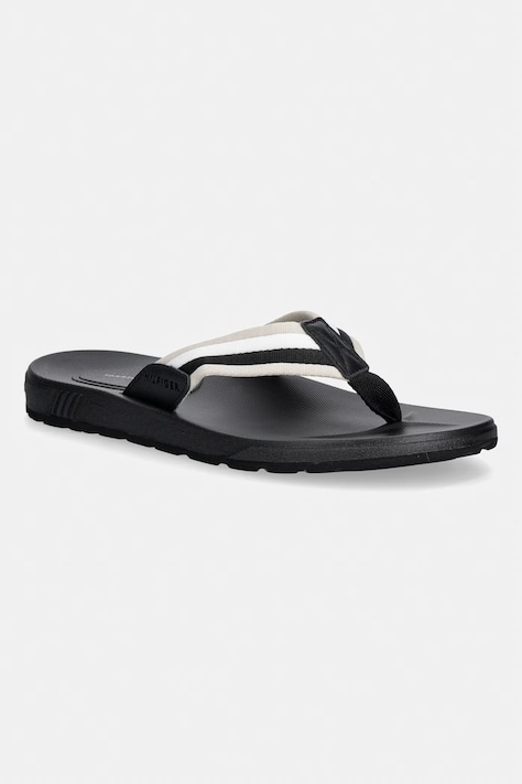 Tommy Hilfiger japonki męskie MOLDED HILFIGER RWB BEACH SANDAL czarne FM0FM05803