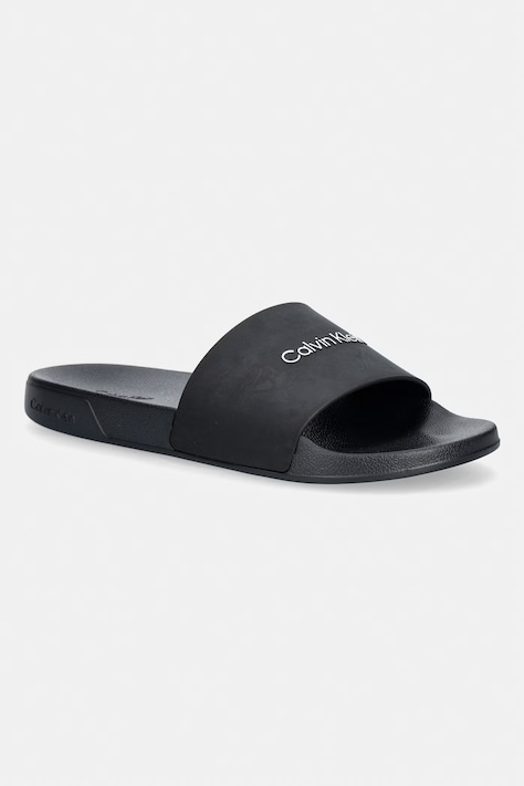 Calvin Klein чехли обувки с открити пръсти мъжки ESS SLIDE MONOBRAND CV черни HM0HM02107