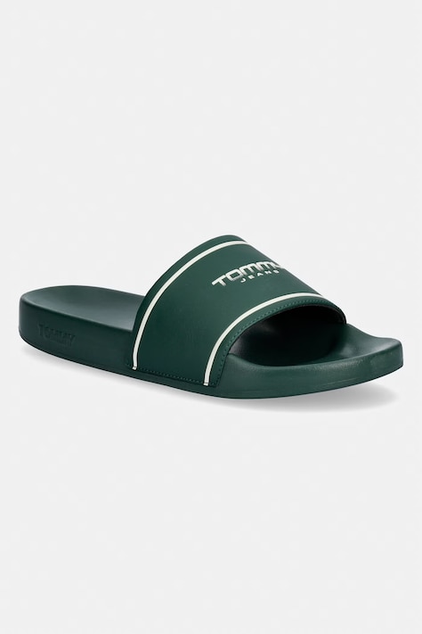 Tommy Jeans klapki basenowe męskie TJM SUMMER SANDAL 26.2 zielone EM0EM01723