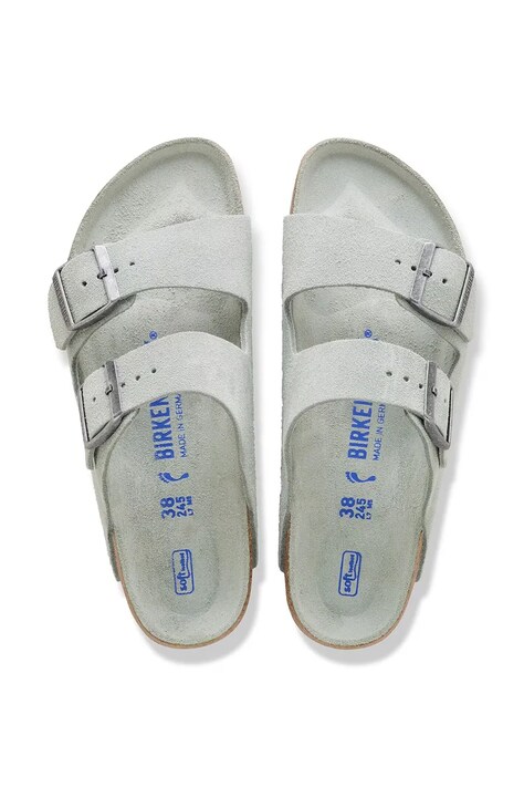 Birkenstock шльопанці чоловічі замшеві Arizona — SS26-KLM02E, зелений — фото 4