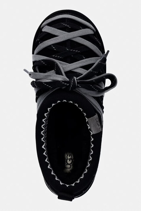 Semišové papuče UGG M Tasman Lace čierna farba, 1175054.BLK